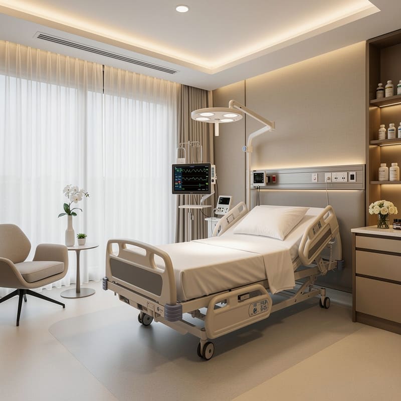 Δωμάτιο νοσηλείας σε ιδιωτική κλινική